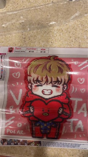 BTS diamond paintings!! @BTS #bts #GiveWithAllYourHeart #diamondpainting #butter #fyp