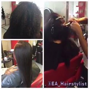 Before and after Pravana smoothing treatment! No keratin no...
