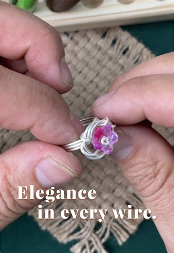 Floral Wire Ring.#timelessjewelry #accessories #ring #flowers #diy