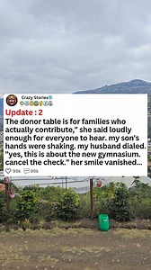 4.7K views · 32 reactions | Update, the donor table is for families who actually contribute," she said loudly enough for everyone to hear. My son's hands were shaking. My husband dialed. Yes, this is about the new gymnasium. Cancel the check. Her smile vanished. - Askreddit #askreddit #reddit #relationship #redditstorytime #redditposts | Adam A12 32 | Facebook