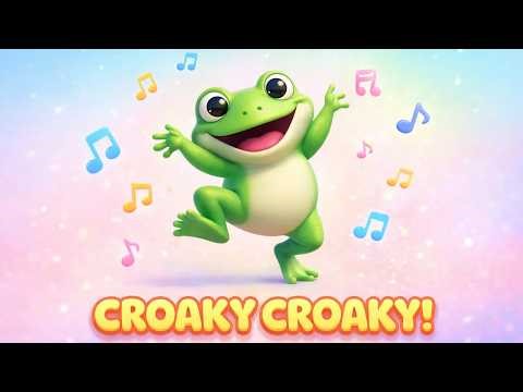 Croaky Croaky Frog Dance 🐸 | Fun Kids Song & Dance | Dinodoo
