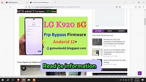 LG K92 5G LM-K920TM ANDROID 12 FRP BYPASS 100% WORKING BY GSM UNLOCK PRO | Gsm Unlock Ebrahim Abir