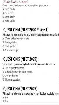 Microbes in Human Welfare | Most Repeated NEET PYQs | NEET 2026 Aspirants Must Watch