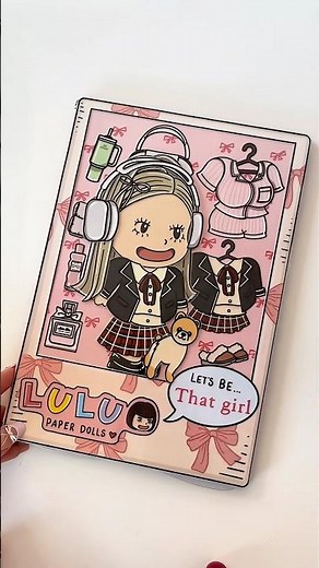 Lulu Paper Dolls | That Girl Aesthetic Book | papery dollhouse diy easy paper craft for girls #diy