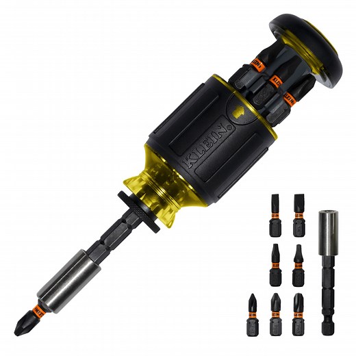 8-in-1 Multi-Bit Adjustable Length Stubby Screwdriver - 32308 | Klein Tools