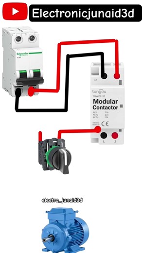Single Phase Motor Modular Contactor#shortviral#shorts#shoryfeed#iti