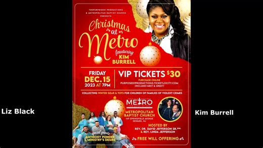 Newark, NJ: FREE Concert Fri. Dec 15th. Listen for more!! | Liz Black Live