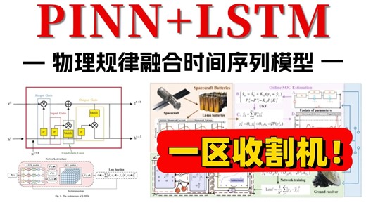 一区论文收割机！【PINN LSTM】物理规律融合时间序列模型的创新思路！高效准备论文研究内容 技术创新！神经网络/SCI论文/人工智能