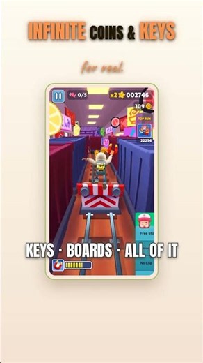 How To Get UNLIMITED Coins & Keys in Subway Surfers (iPhone) 🤯