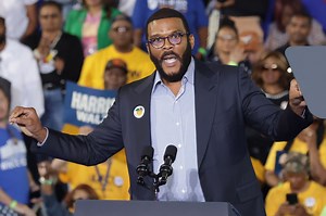 Tyler Perry Blasts Trump in Passionate Speech At Atlanta Rally - WBLS