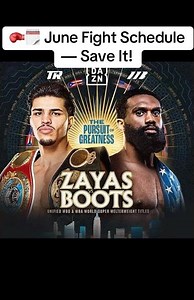June Fight Schedule — Save It!
