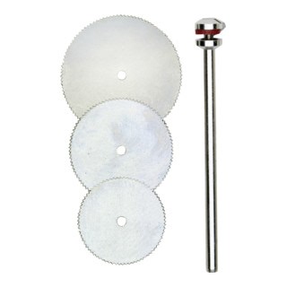 Proxxon Trennsägeblätter, je 1 Stück 16, 19, 22 mm + 1 Träger