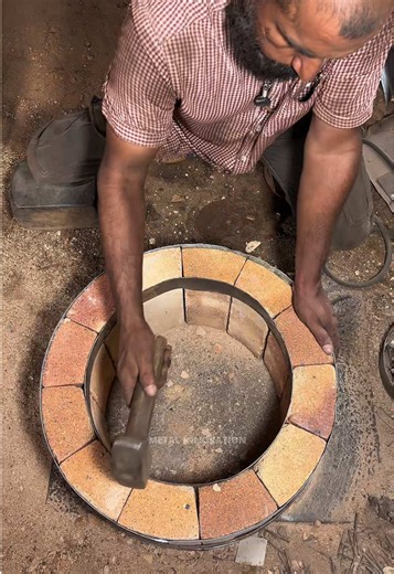 How a Durable Iron and Brick Cooking Stove is Made: Amazing Work!