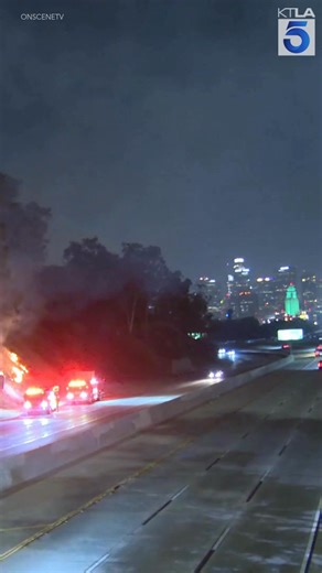 A person wanted for speeding abandoned their motorcycle in a downtown Los Angeles parking garage and escaped capture after a police chase that went right past a fire on the side of a freeway. https://ktla.com/news/local-news/speeding-driver-races-by-freeway-fire-during-pursuit-before-abandoning-motorcycle-escaping-capture/ | KTLA 5 News