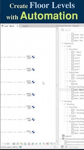 Revit MEP | Revit Create Level by Dynamo | #revitmep #revitdynamo #hvac #plumbing