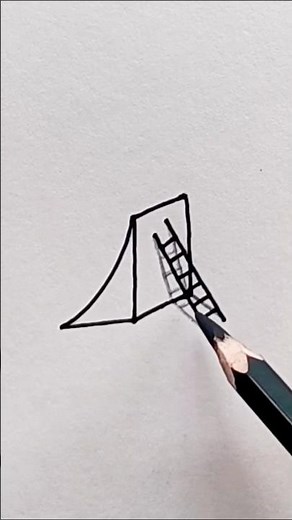 Easy 3d Ladder Drawing | Simple Pencil Illusion Art #shorts