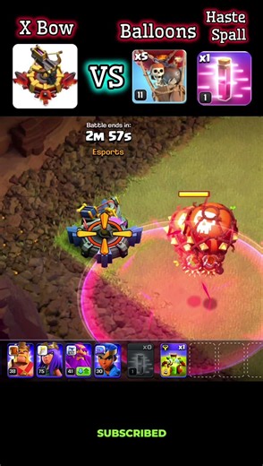 X Bow 🆚 Balloons + Haste Spall #shorts #reels #clashofclans #supercell #viral #coc #challage
