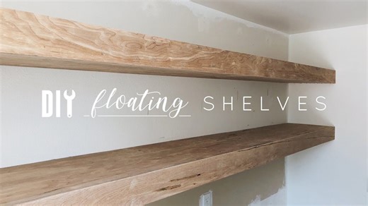 Create stylish jumbo DIY floating shelves