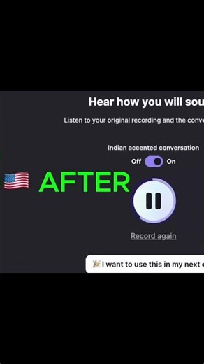 One click and my accent was gone 😲 #krisp #aitools #accentconversion