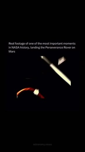 This is real footage of NASA landing a robot on another planet. In 2021, the Perseverance rover touched down on Mars after a 7-month journey through space. The video you’re seeing was captured during the final moments — the “seven minutes of terror,” when NASA had no control and could only hope the landing system worked. It remains one of the most important achievements in modern space exploration. @astronomy.views | LUOV