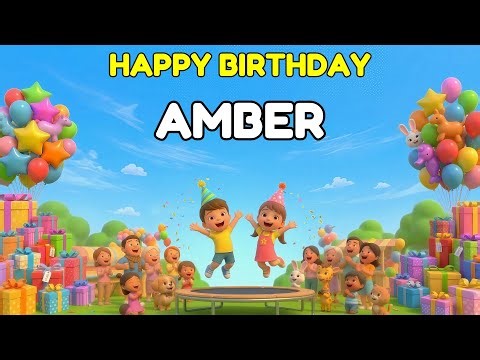 AMBER Happy Birthday Song 👑 Premium 3D Animation