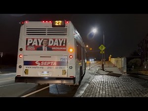 Southeastern Pennsylvania Transportation Authority 2014 Nova Bus LFSA HEV 7387 Ride on the 27