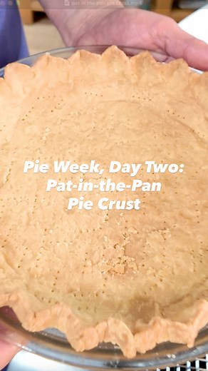 Pie Week, Day 2: a pie crust that never fails. If you lie awake the night before Thanksgiving, plagued by visions of pie disasters, then our Pat-in-the-Pan Crust is for you. There's a lot that can go wrong with pie crust. The dough can fall apart when you try to roll it out, which leads to overworking it, which makes it tough. It can shrink during pre-baking, leaving you with slumped sides and overflowing filing. To prevent all that, we use a variation of the hot-water pie crust we learned from