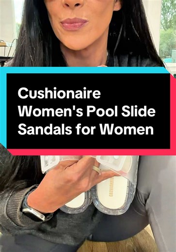 Cushionaire Women's Clear Pool Slide Sandals Review