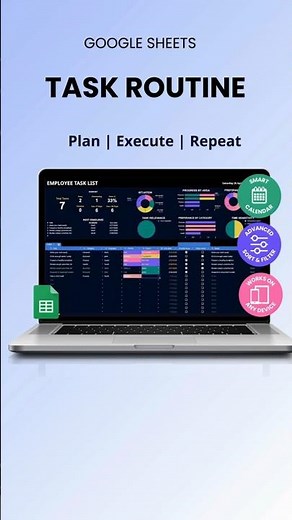 Task Routine Google Sheet | Manage Daily Workflows & Tasks #google