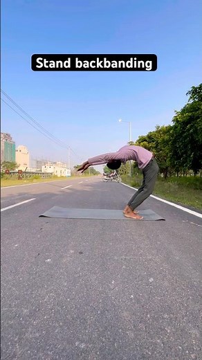 Backbend from standing tips and tutorial #yoga #practice #backbanding #treanding