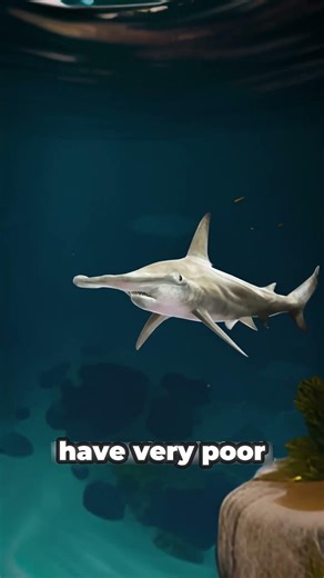 Let's admit that the shark has a strange head.🦈 #shark #hammerheadshark #ocean #marinebiology