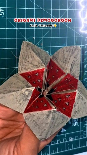 Origami Demogorgon from Stranger Things😍#diy #demogorgon #strangerthings #papercraft #shorts #craft