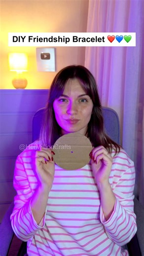 DIY Yarn Friendship Bracelet 💕 Simple & Sweet #cute #craft #diy #aesthetic #handmade #viral