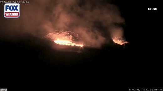 ERUPTION IMMINENT 🌋: Watch a timelapse capture lava as it starts to flow from Hawaii's Mount Kīlauea. According to USGS, the activity is precursory and the volcano is forecast to have its 44th eruption episode between April 6-14th.