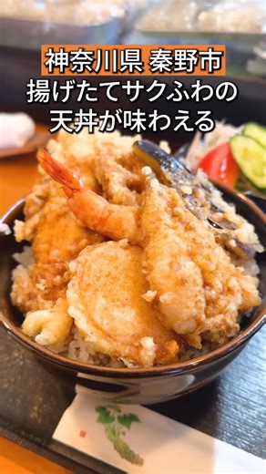 神奈川グルメ ｜かなぐるマップ on Instagram: "店舗詳細はココ👇 📍 於加和（おがわ） 所在地：〒257-0028 神奈川県秦野市東田原２４ 電話番号: 0463-83-4223 営業時間 11時30分～14時00分 17時00分～20時30分 定休日：月・水・金曜日 ＿＿＿＿ 今回は神奈川県秦野市にある 天ぷら専科 於加和（おがわ）で 天丼を味わってきました！ ⸻ 🍤 今回いただいたのは… ▶️ 天丼セット 1,260円（税込） 海老・穴子・ハゼ・なす・ れんこん・玉ねぎ などが盛られた天丼。 衣はサクッと軽くて、 中はふっくらジューシー。 印象的だったのが、 「甘すぎない天丼のタレ」。 しっかり旨みはあるのに、 後味がくどさ2の無いおいしさです！ 🍚 うれしいサービスいろいろ ・「タレもう少しほしいな…」という人は 薄ければ“追いダレ”OK ・魚の旨みたっぷりの あら汁はおかわりOK ・お腹いっぱい食べたい人には ご飯大盛りも対応してくれるのがうれしい！ さらにサラダや漬物、食後のコーヒー付！ 天ぷらもボリュームがあって、 セットとしての満足度かなり高めでした