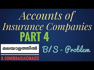 Accounts of Insurance Companies| Part 4| Balance sheet of life insurance| Malayalam