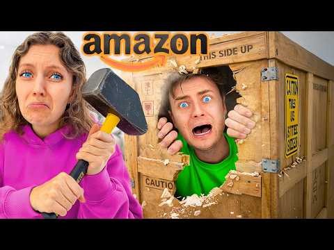 My Brother TRAPPED inside AMAZON BOX