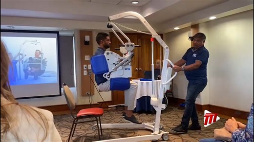 15K views · 180 reactions | Access Mobility Medcare presents a live demo of Uplyft, the first no-lift transfer system that moves patients smoothly from bed to wheelchair. The device transfers patients in just two minutes, helping to prevent injuries from lifting and making care safer and easier for both home caregivers and healthcare workers. Look out for more from Kevion John in the TTT News at 6PM! | TTT Live Online | Facebook