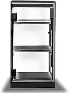 Secure Display Retail Magnetic Locking Case with Acrylic Door: 30" W x 24" D x 55" H, Adjustable Shelves, LED Illuminates Merchandise
