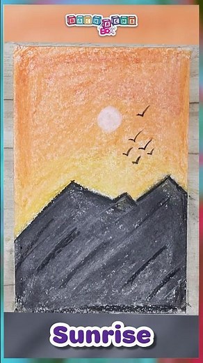 How to Draw a Sunrise I Crayons | Sunrise Drawing I Sunrise Video I Sunrise painting I How to Draw