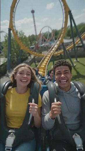 WE WENT UPSIDE DOWN! 😱 Ultimate Roller Coaster POV & Reactions! #RollerCoaster #ThemePark