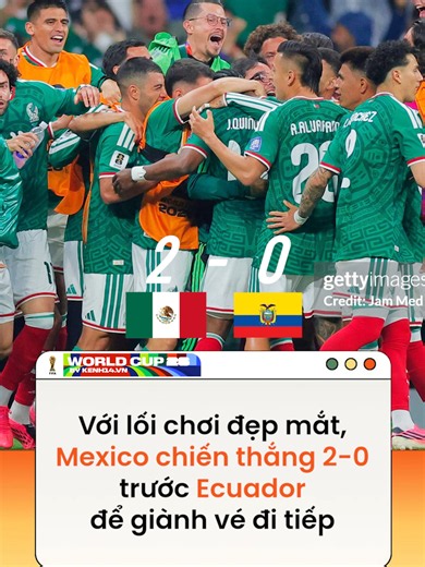 Mexico tiếp tục hành trình ấn tượng trên sân nhà khi đánh bại Ecuador 2-0 ở vòng 32 đội World Cup 2026 Theo Đời sống pháp luật Ảnh: Getty #mexico #WorldCup2026 #WorldCup #SportsOnTiktok #amm #FPGN