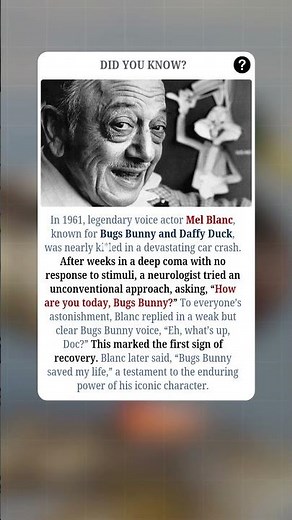 How Bugs Bunny Saved Mel Blanc’s Life