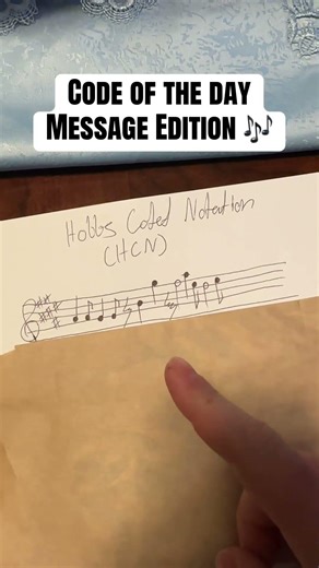 Code of the Day (Message Edition) 🎶 Hobbs Coded Notation #code #puzzle #music #codeoftheday