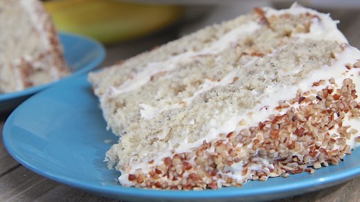 Homemade Banana Cake is so doggone good! This baby is on my weekend bake list! Get recipe: https://divascancook.com/southern-banana-cake-recipe-moist-fluffy/ | Divas Can Cook