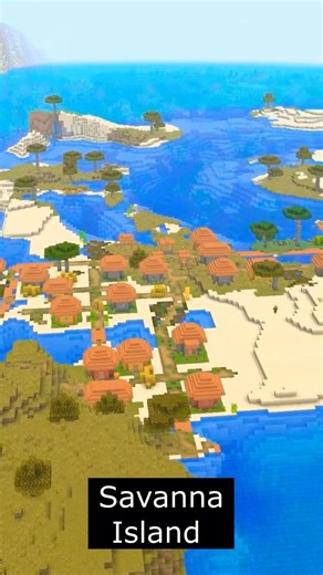 Minecraft Seed - Savanna Village Island - Java #minecraft #gaming #minecraftjava