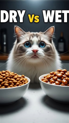 Dry vs Wet Food — Which Is Better for Cats?🐱🥣‎ #cat #catcare #ragdollcat