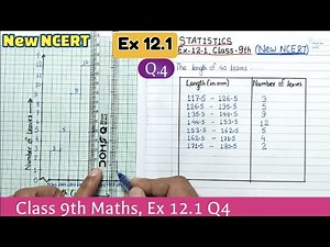 Ex 12.1 Q4 class 9 Maths Statistics New NCERT | Class 9th Maths Ex 12.1 Q4 New syllabus | ex 14.3 Q4