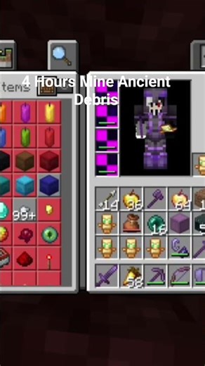 Mine Ancient Debris to make netherite beacon ☠️#minecraft #gaming