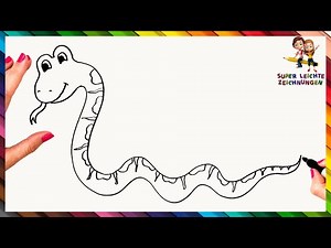 Wie Man Eine Schlange Zeichnet Schritt Für Schritt 🐍 Schlange Zeichnen Leicht